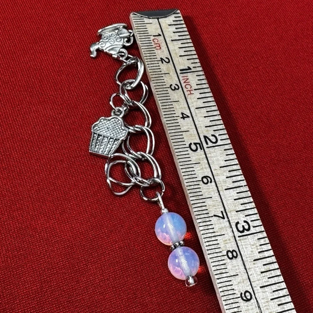 Teapot & Cupcake Charms With‎ Clear Beads